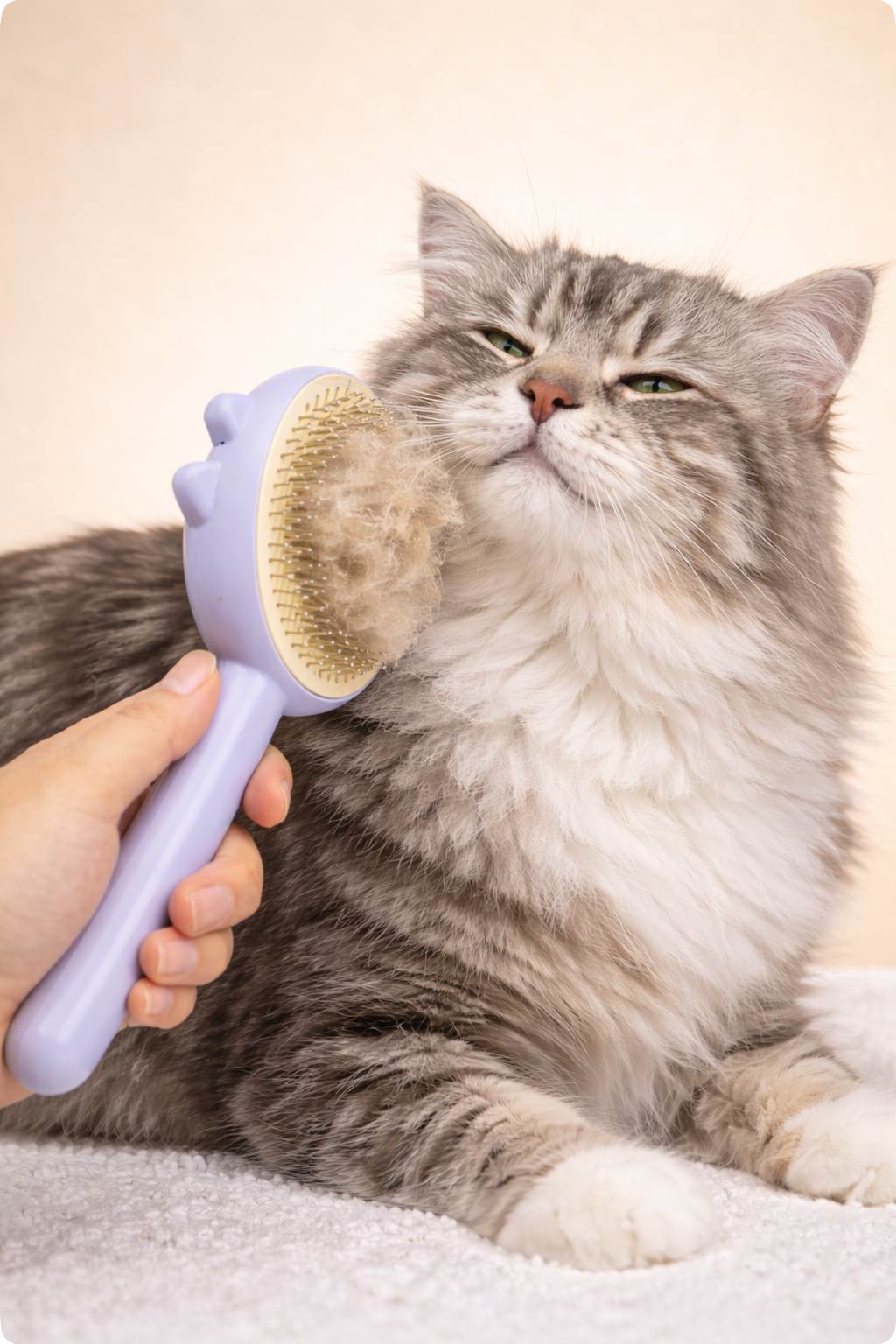 FurEase™ Self-Cleaning Pet Grooming Brush